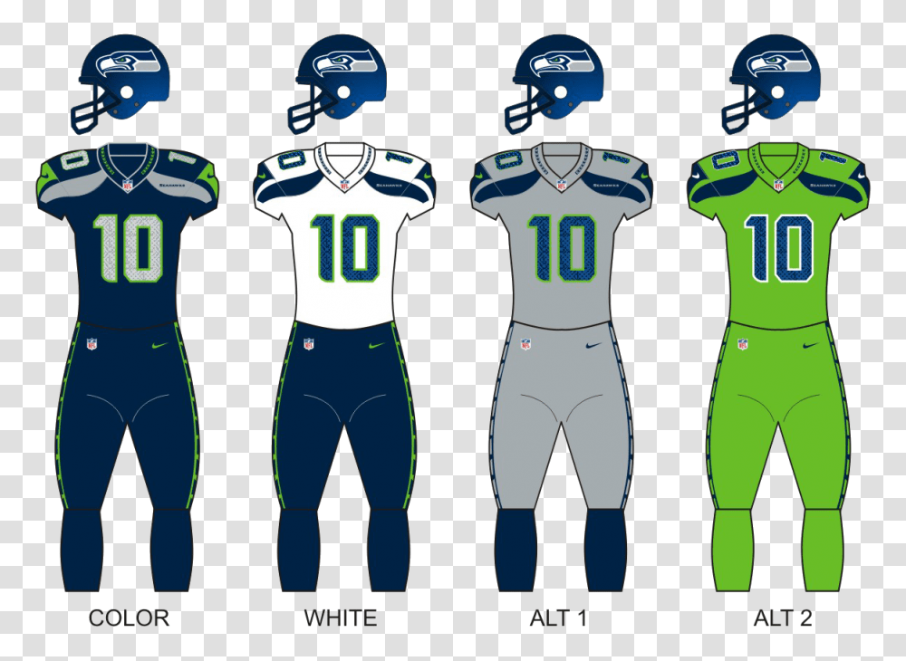 Seattle Seahawks Seahawks Away Jersey, Clothing, Apparel, Shirt, Helmet Transparent Png