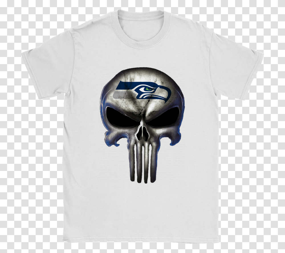 Seattle Seahawks The Punisher Mashup Football Shirts Active Shirt, Apparel, T-Shirt, Emblem Transparent Png
