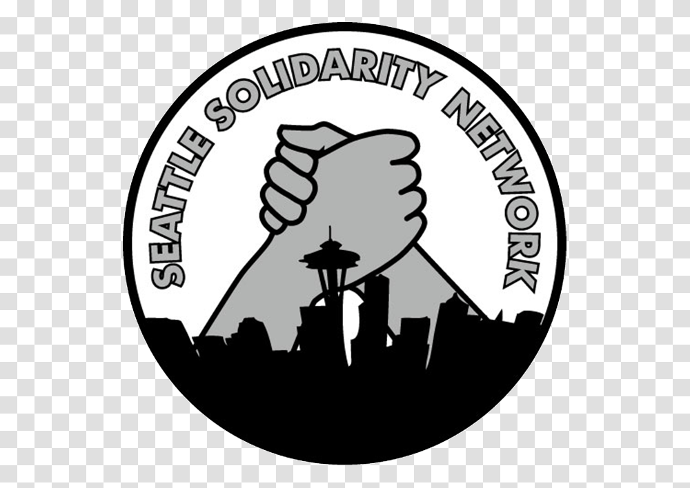 Seattle Silhouette Seattle Solidarity Network, Hand, Logo, Trademark Transparent Png