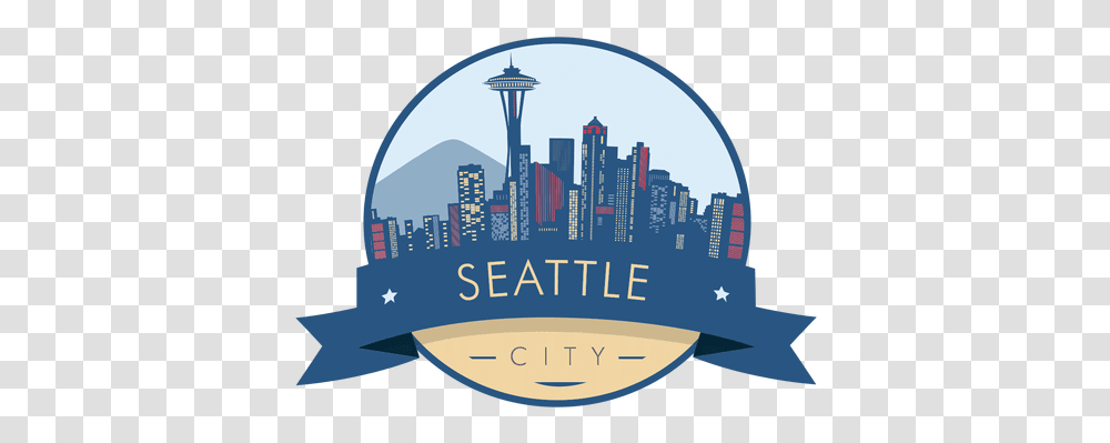 Seattle Skyline Badge New York, City, Urban, Building, Metropolis Transparent Png