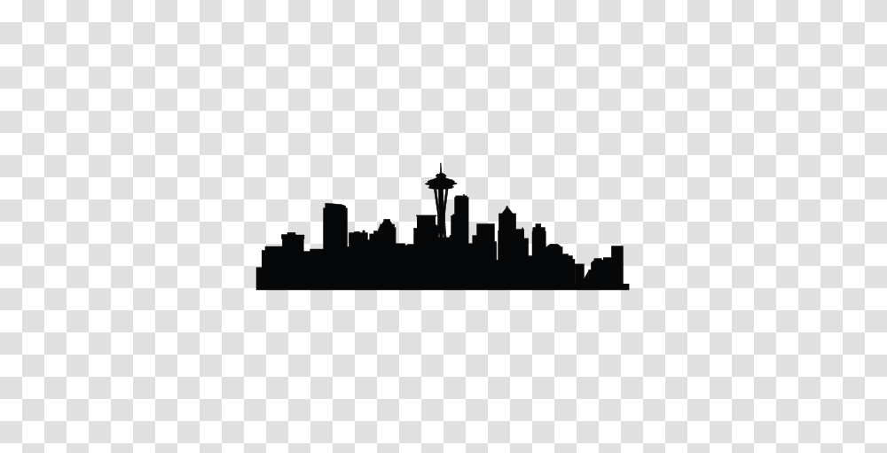 Seattle Skyline Wall Wall Art Decal, Silhouette, Transportation, Vehicle, Cross Transparent Png