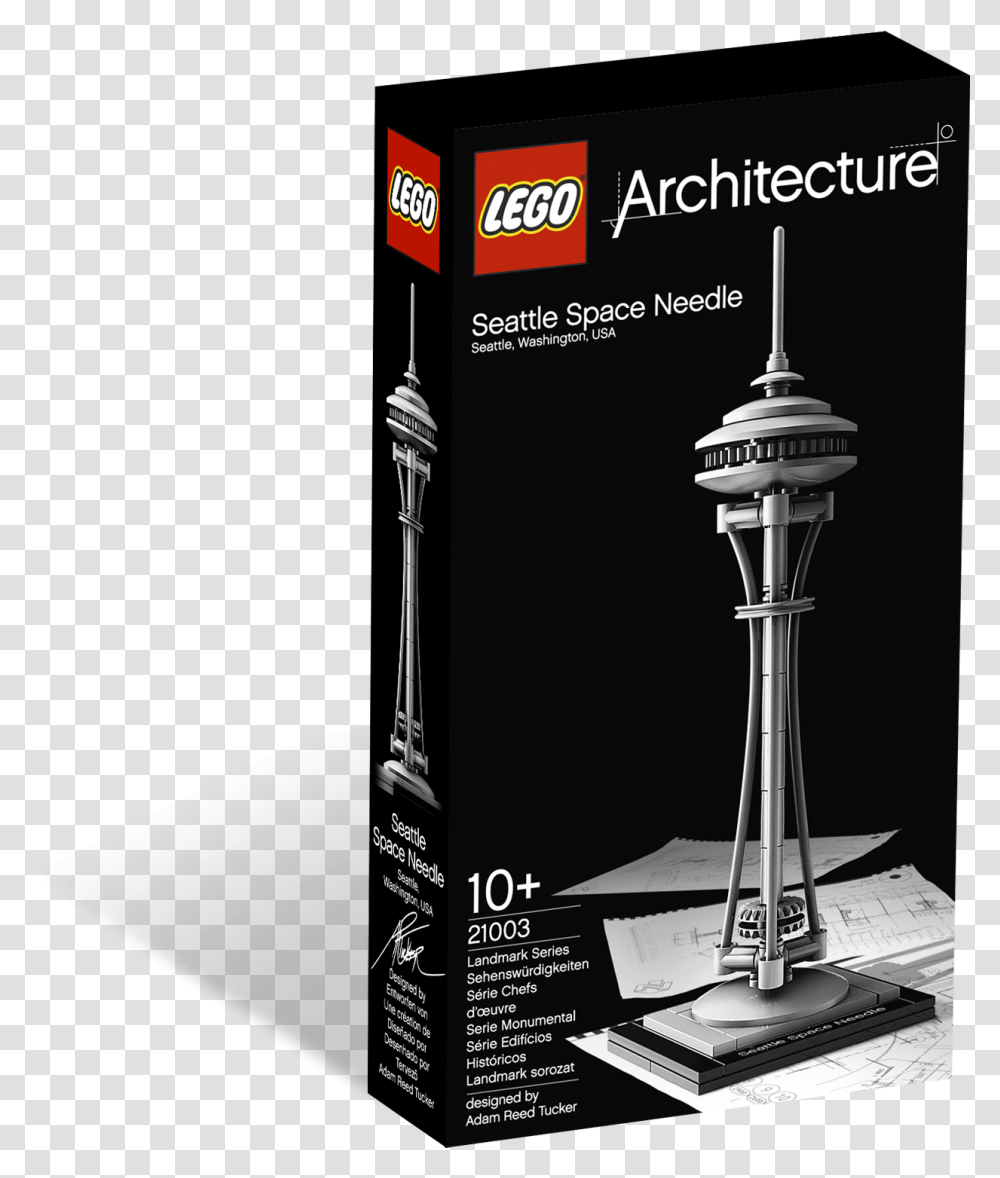 Seattle Space Needle Lego Space Needle, Text, Advertisement, Poster, Lamp Post Transparent Png