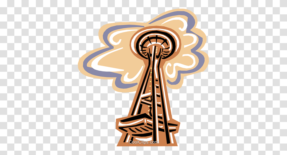 Seattle Space Needle Royalty Free Vector Clip Art Illustration, Lamp, Emblem Transparent Png