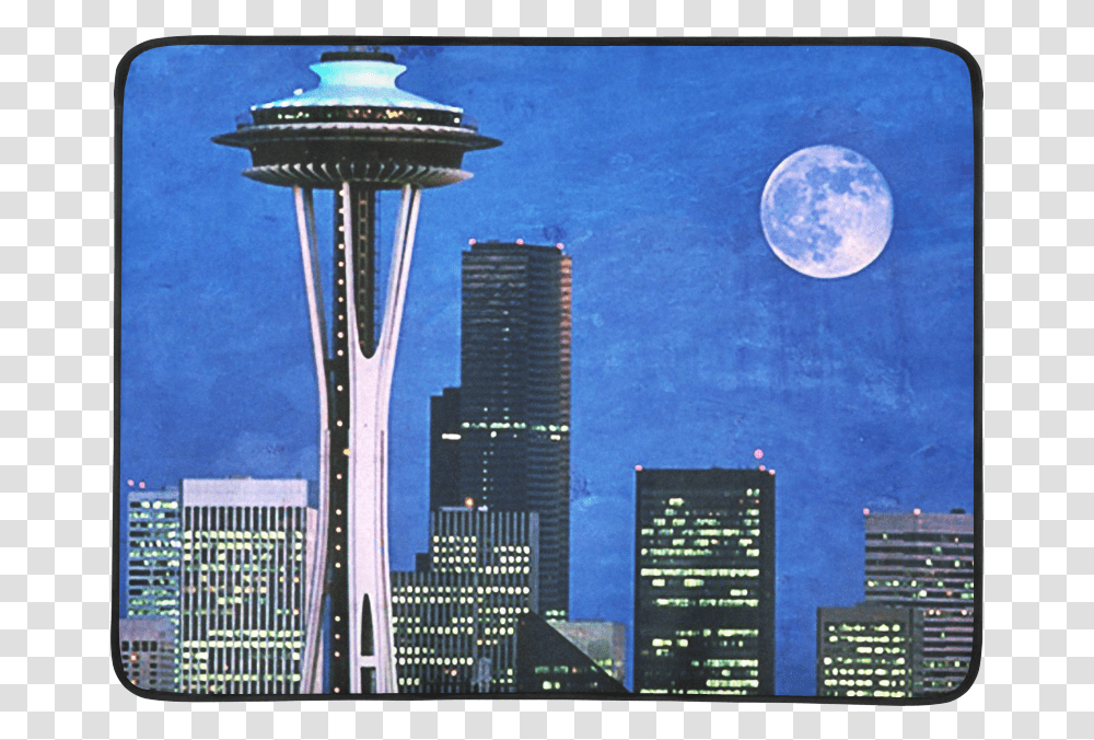 Seattle Space Needle Watercolor Beach Mat 78x 60 Id D367018, City, Urban, Building, High Rise Transparent Png