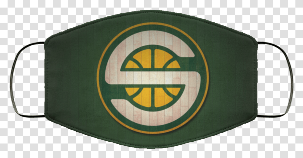 Seattle Supersonics Cloth Face Mask Color Street Face Mask, Label, Text, Logo, Symbol Transparent Png