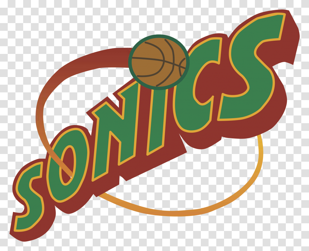 Seattle Supersonics Logo Seattle Supersonics Logo, Word, Symbol, Text, Label Transparent Png