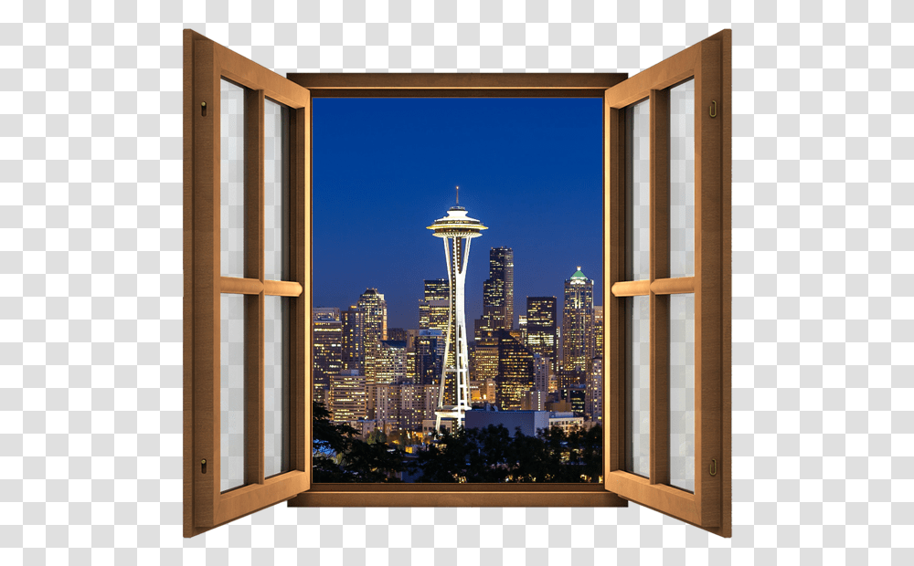 Seattle, Window, Picture Window Transparent Png