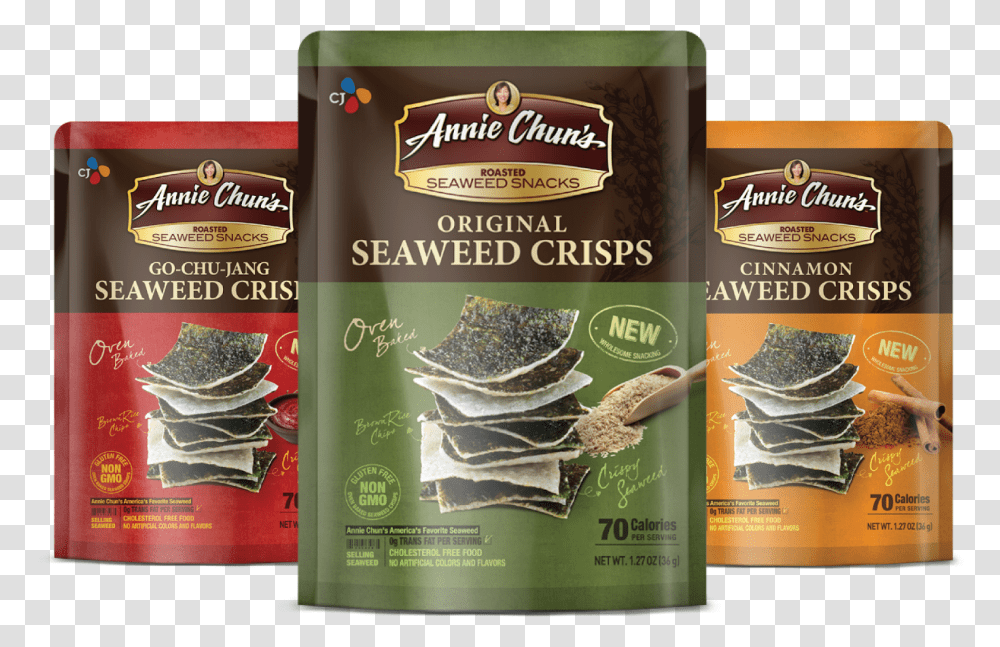 Seaweed Chips Annie Chun, Book, Beverage, Food, Plant Transparent Png