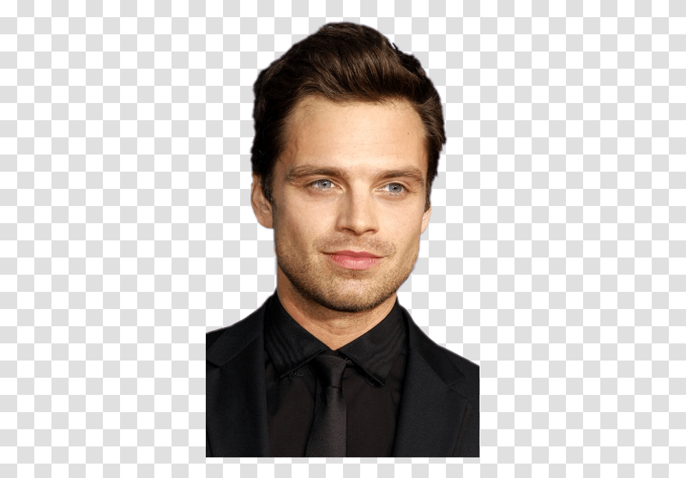 Sebastianstan Sebastian Stan Sebastian Stan And Thomas Doherty, Face, Person, Performer, Tie Transparent Png