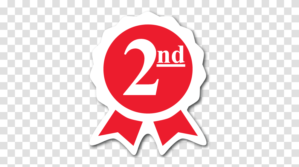 Second Place Ribbon Award Stickers First Second Third Place Ribbon, Number, Symbol, Text, Label Transparent Png