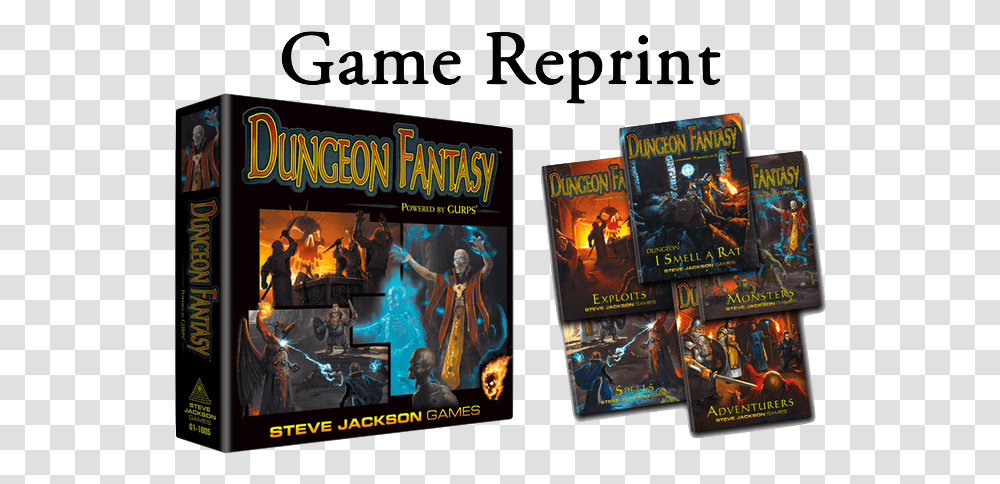 Second Printing Of The Boxed Set Dungeon Fantasy Roleplaying Game, Book, Person, Poster, Advertisement Transparent Png