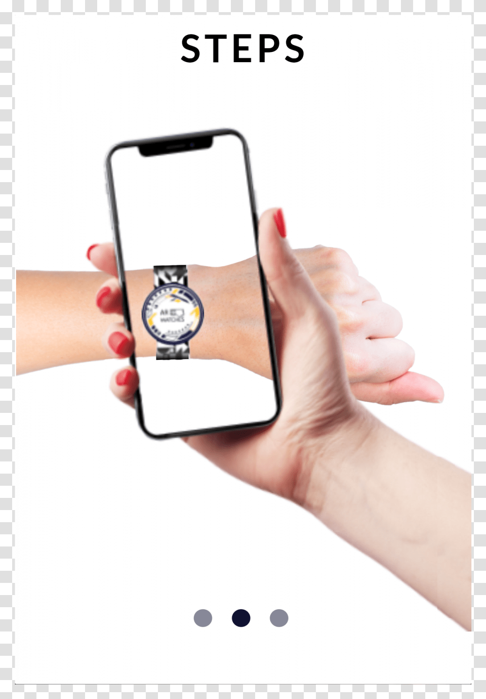 Second Slide Augmented Reality Trying On Watch, Person, Human, Mobile Phone, Electronics Transparent Png
