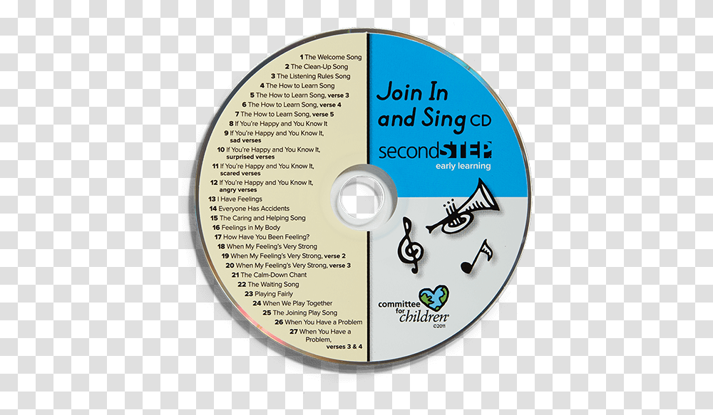 Second Step Early Learning Join In And Sing Cd Second Step Preschool Songs, Disk, Dvd Transparent Png