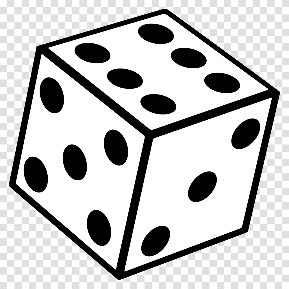 Seconds Black White Clip Dice Black And White, Game Transparent Png
