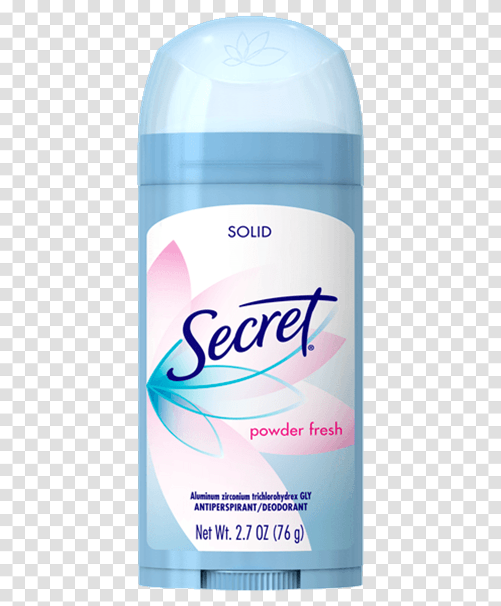 Secret Powder Fresh Deodorant, Bottle, Cosmetics, Aluminium Transparent Png