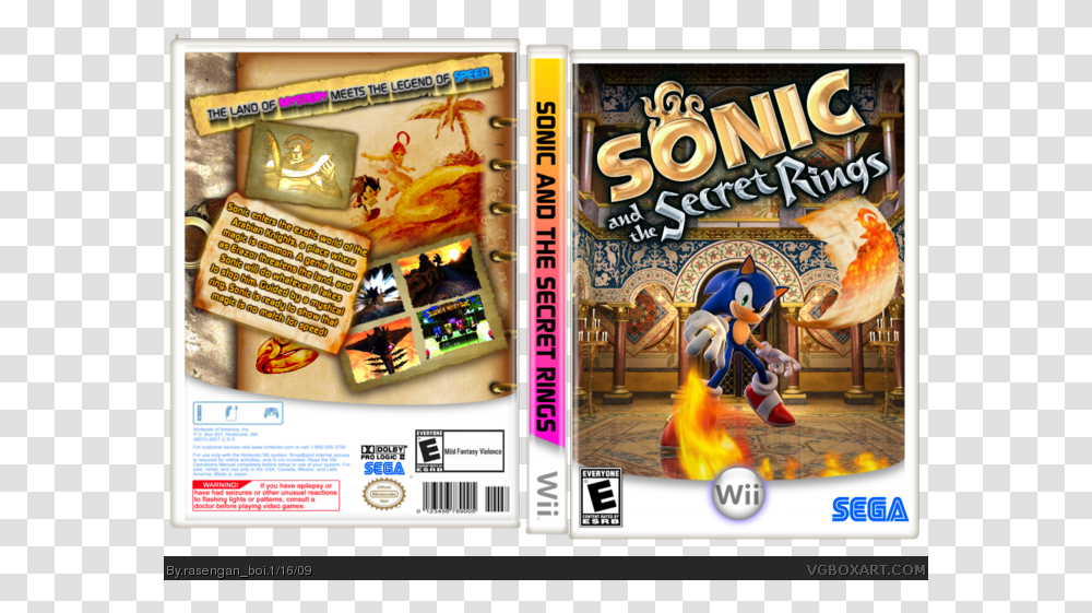 Secret Rings Box Art Cover Wii Sonic Secret Rings, Advertisement, Flyer, Poster, Paper Transparent Png