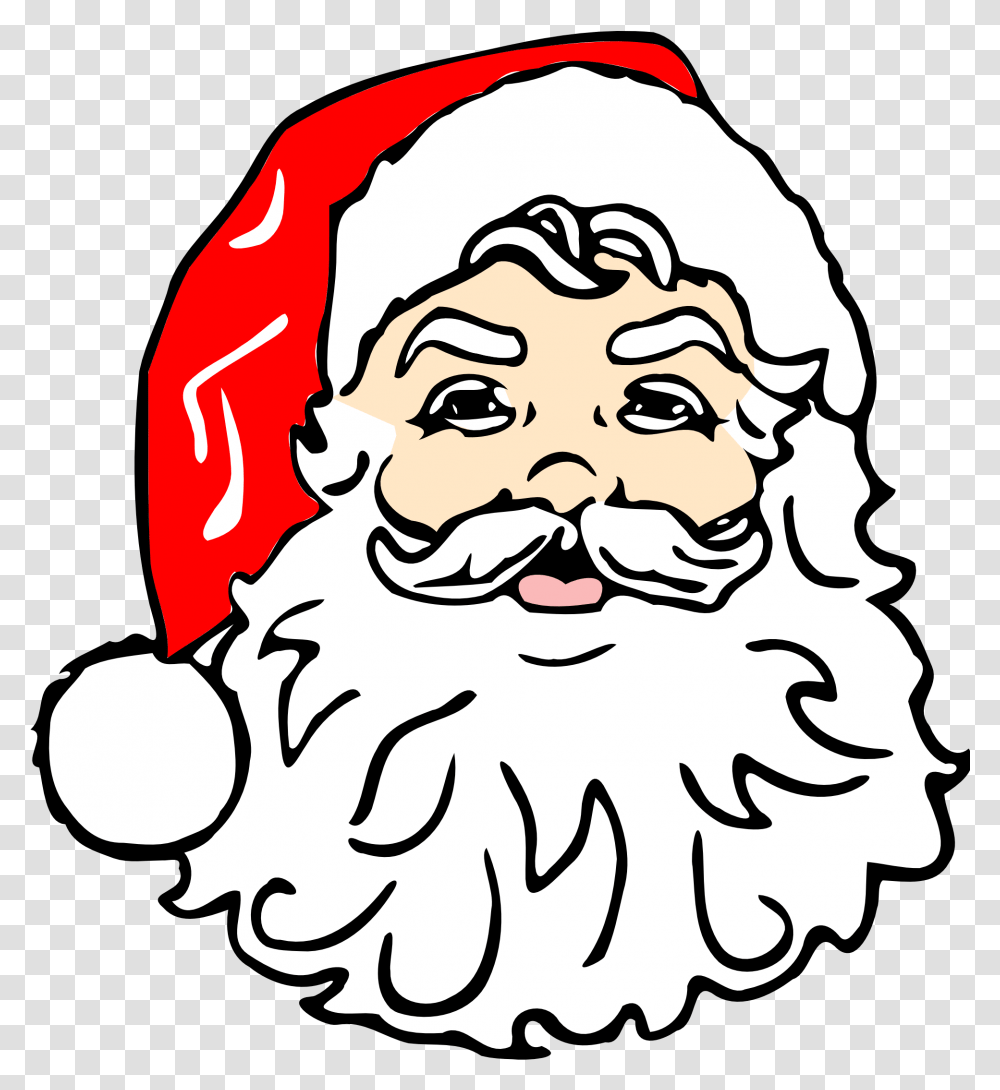 Secret Santa Clipart Santa Head Background, Face, Performer, Beard, Clown Transparent Png