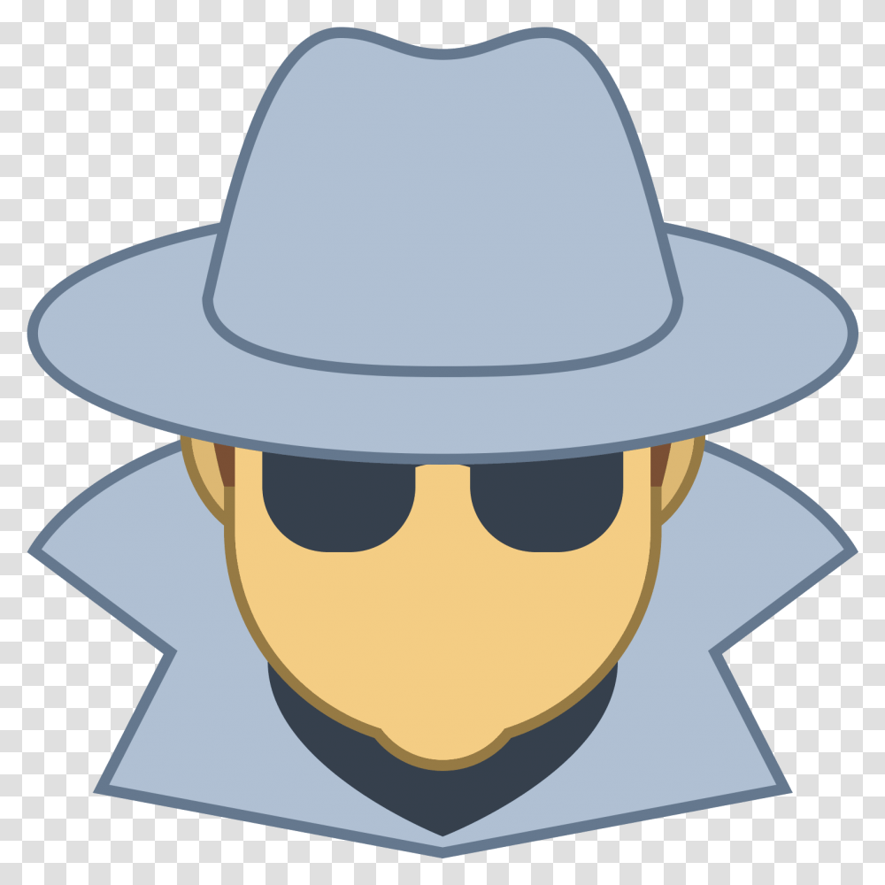 Secret Vector Spy Hat Spy Icon, Apparel, Baseball Cap, Sun Hat Transparent Png