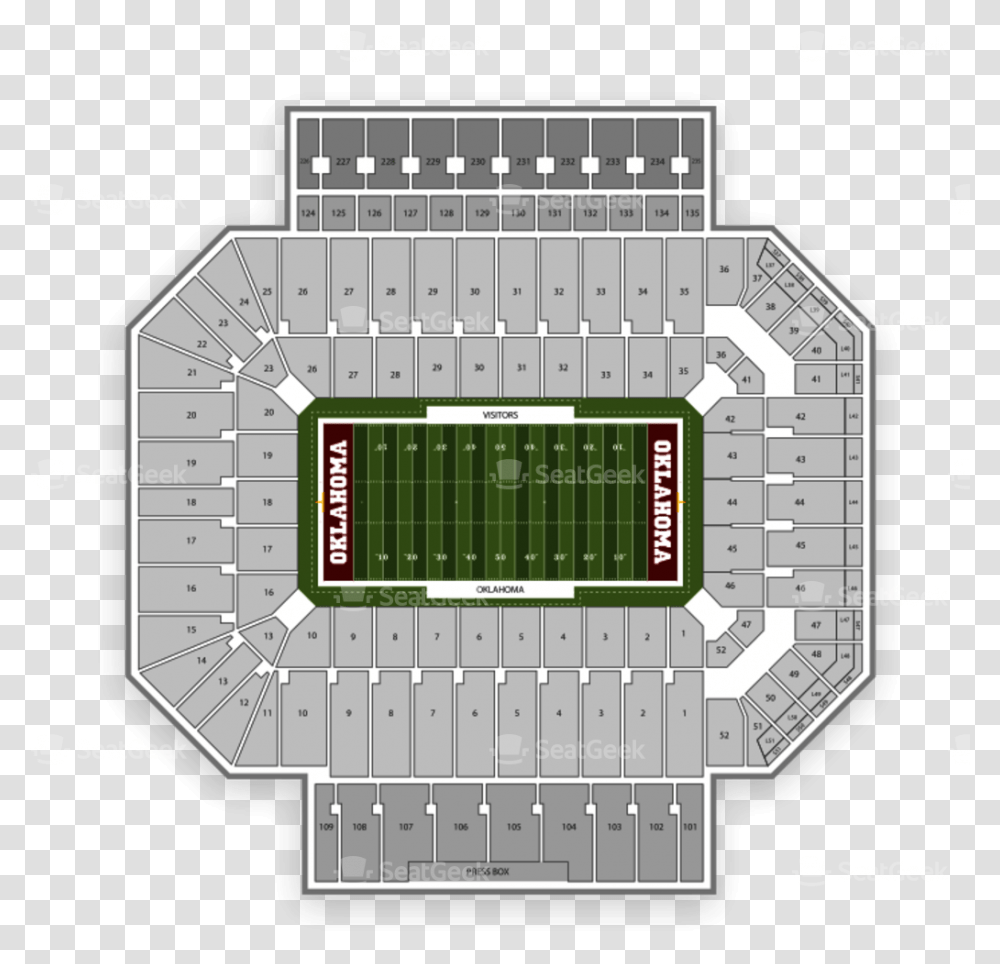 Section 19 Oklahoma Memorial Stadium, Field, Building, Football Field, Team Sport Transparent Png