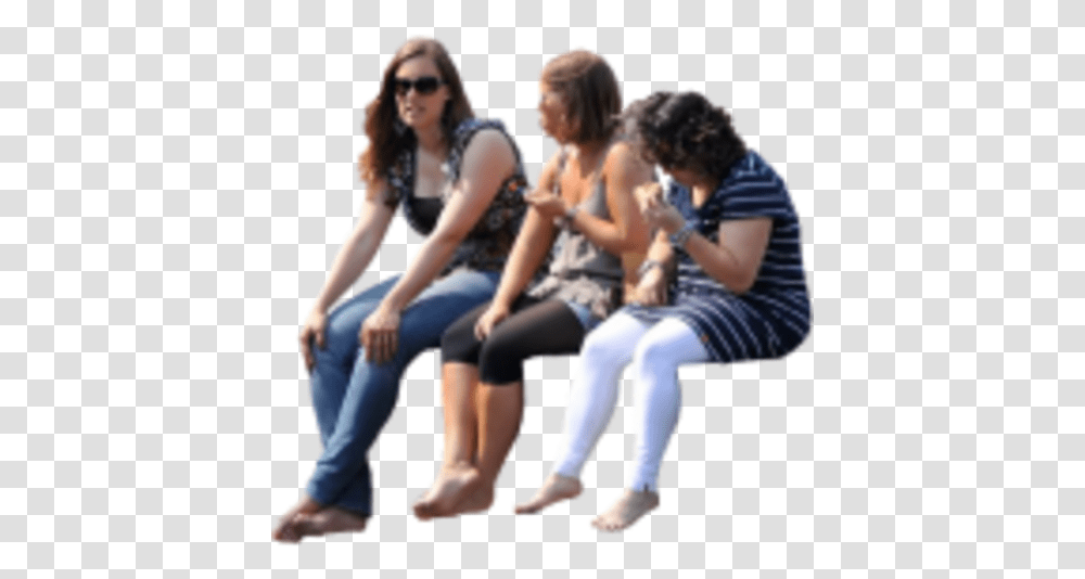 Section Cut Immediate Entourage People Sitting Group, Person, Furniture, Female, Clothing Transparent Png