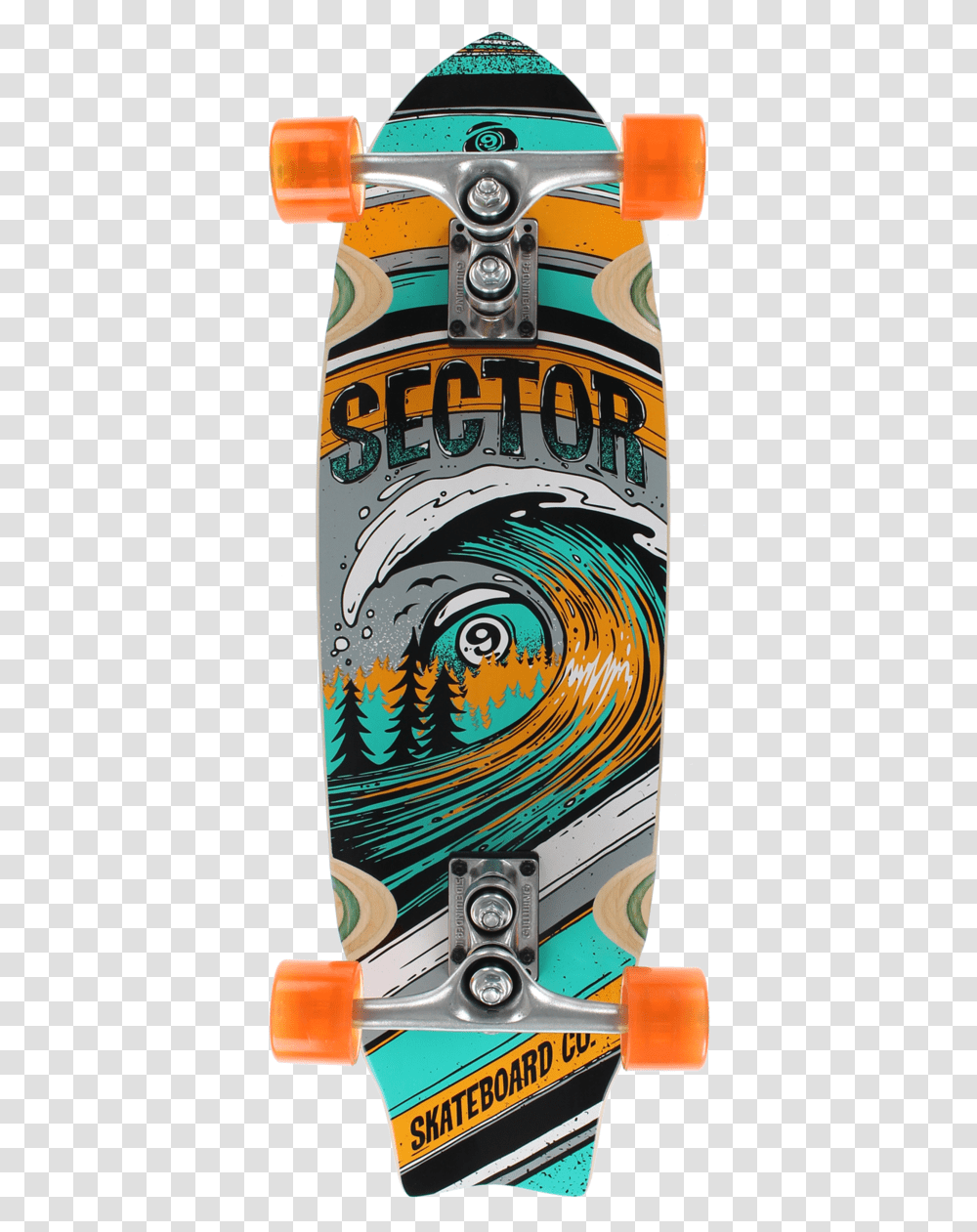 Sector 9 Wavepark Orange Complete Old School Board, Poster, Advertisement, Art, Text Transparent Png