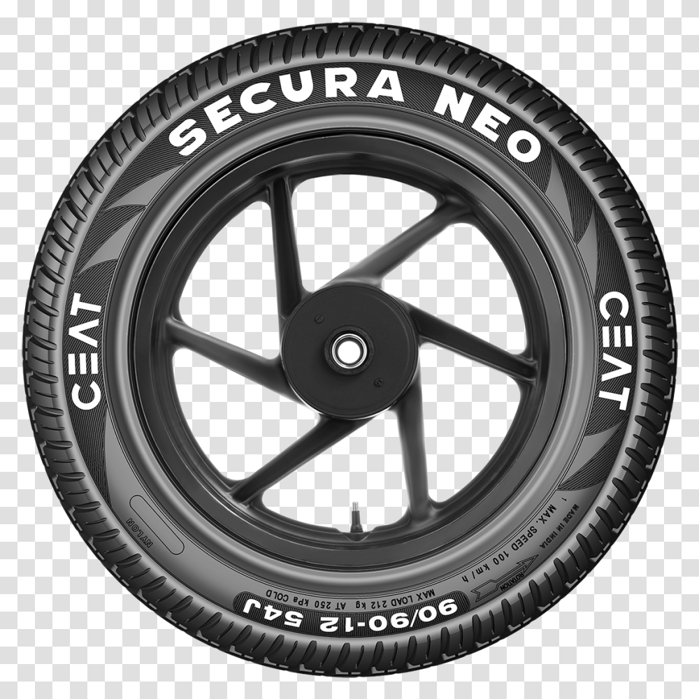 Secura Neo Motorcycle Tyre, Wheel, Machine, Tire, Car Wheel Transparent Png