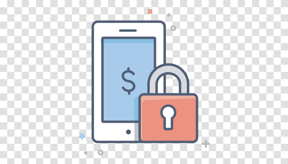 Secure Mobile Payment Free Icon Of Business & Finance Secure Mobile Icon, Security, Lock Transparent Png