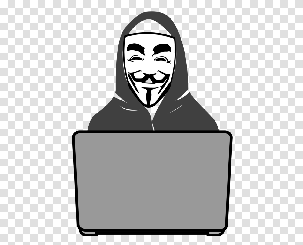 Security Hacker Computer Security Anonymous Computer Icons Free, Person, Face, Hoodie, Sweatshirt Transparent Png