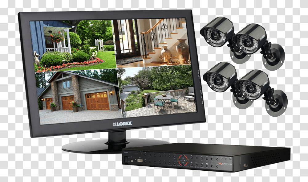 Security Home Cameras, Monitor, Screen, Electronics, LCD Screen Transparent Png