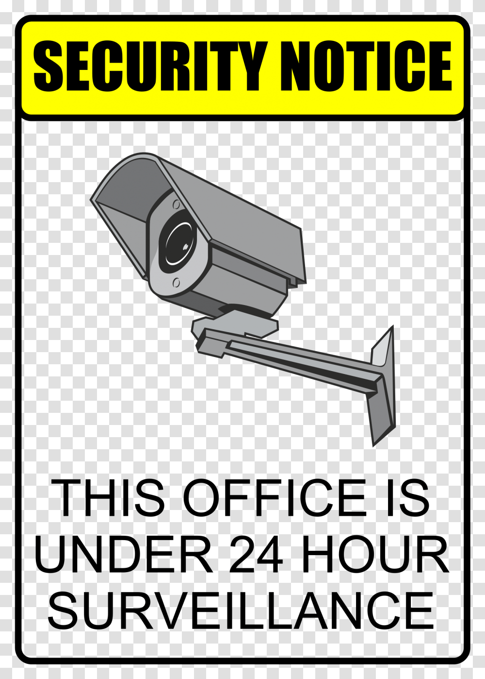 Security Notice Clip Arts Office Is Under Cctv Surveillance, Camera, Electronics, Video Camera, Projector Transparent Png