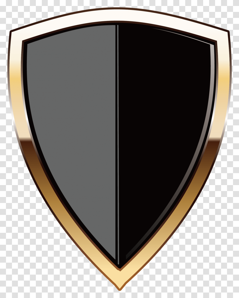 Security Shield Download Black And Gold Shield, Armor Transparent Png