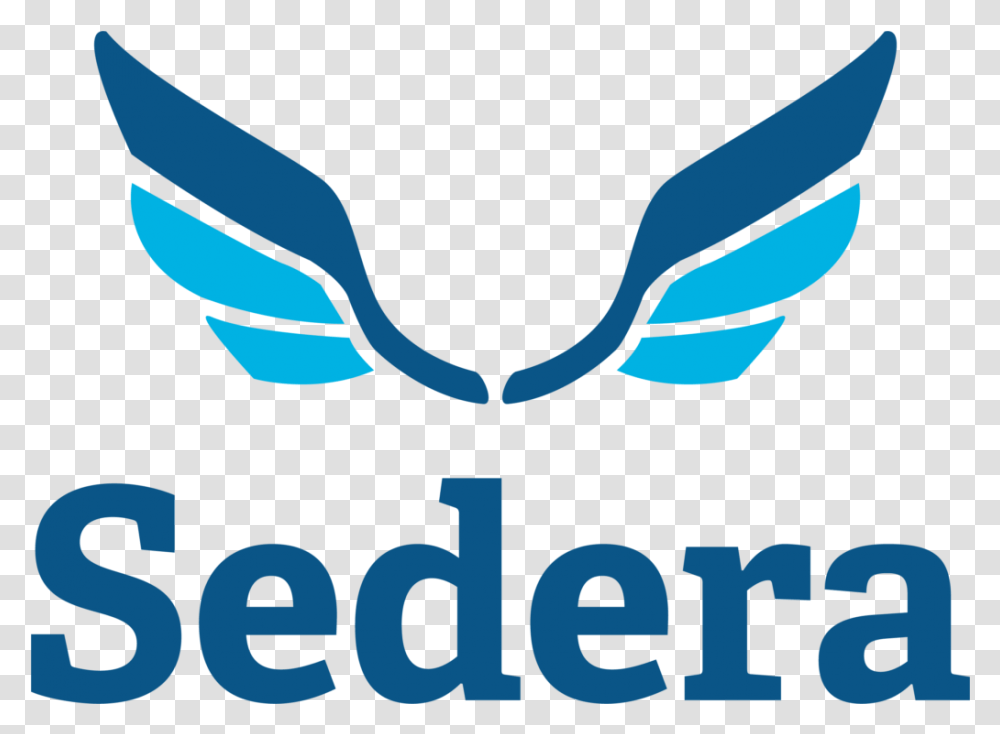 Sedera Blues Logo Vertical Sunflower Benefits Group Sedera Logo, Symbol, Trademark, Text, Bird Transparent Png