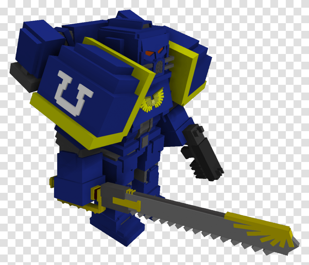 Sedfvzj Warhammer Space Marine Minecraft, Toy, Tool, Chain Saw, Robot Transparent Png