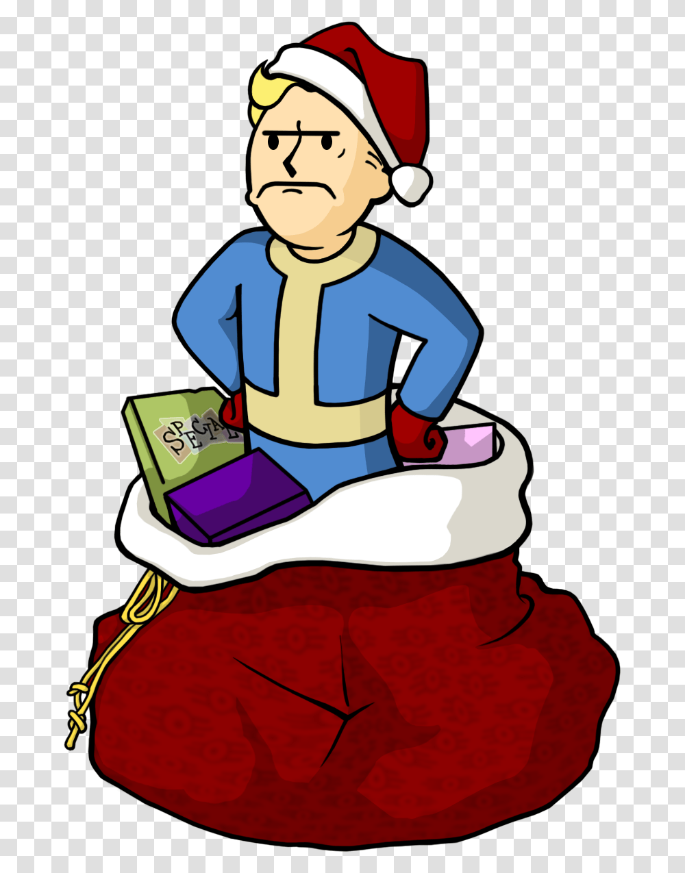 See Thats What The App Is Perfect For Fallout Christmas Vault Boy, Christmas Stocking, Gift Transparent Png