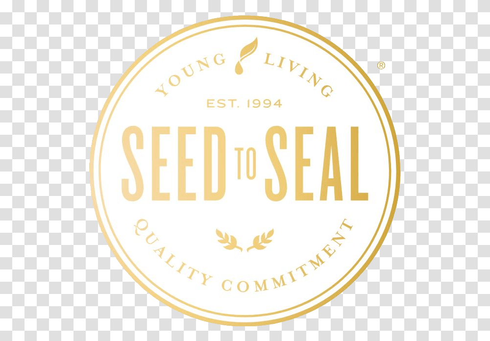 Seed To Seal Young Living, Label, Gold, Word Transparent Png