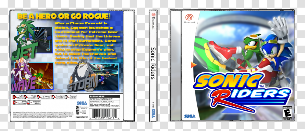 Sega Dreamcast Sonic Riders, Poster, Advertisement, Flyer, Paper Transparent Png