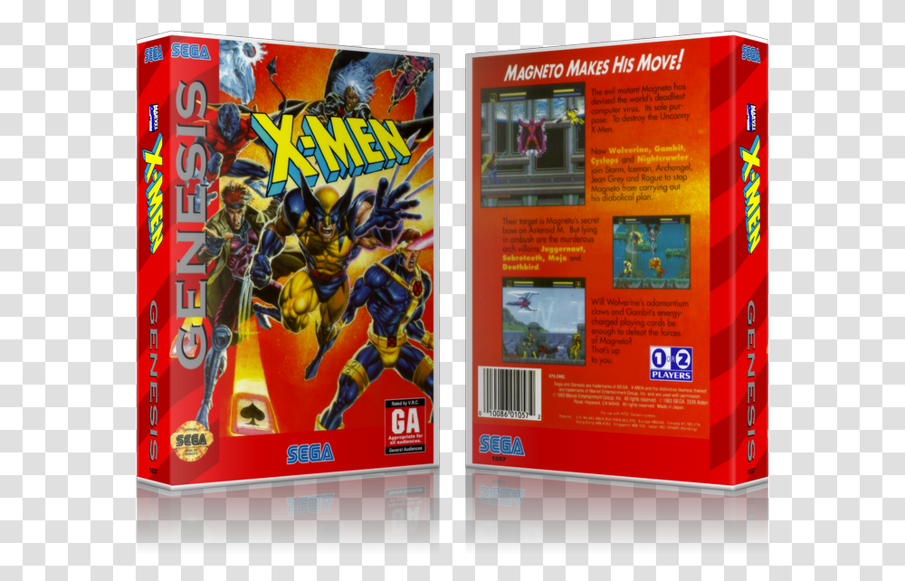 Sega Genesis X Men 2 Sega Megadrive Replacement Game X Men Sega Genesis, Poster, Advertisement, Flyer, Paper Transparent Png