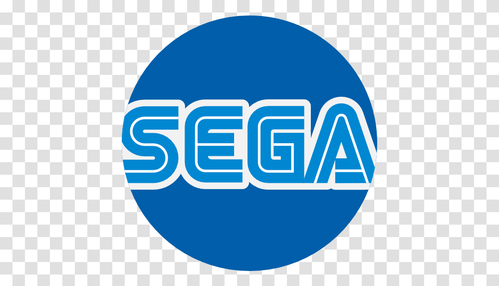 Sega Icon Sega Logo Circle, Symbol, Trademark, Text, Label Transparent Png