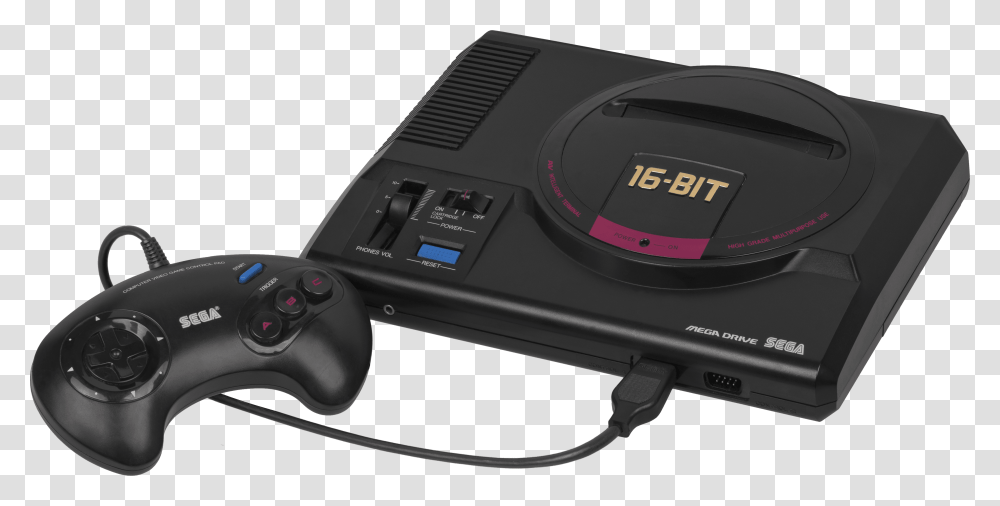 Sega Mega Drive Genesis Console, Electronics, Video Gaming, Gun, Weapon Transparent Png