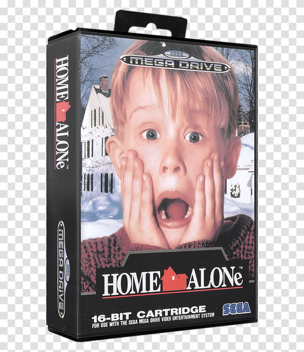 Sega Megadrive Home Alone, Advertisement, Poster, Person, Human Transparent Png