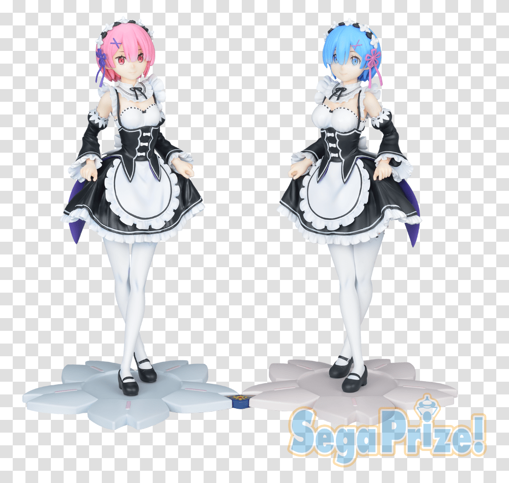 Sega Re Zero Starting Life In Another World Anime Curtsey Rem Curtsey Figure, Person, Human, Doll, Toy Transparent Png