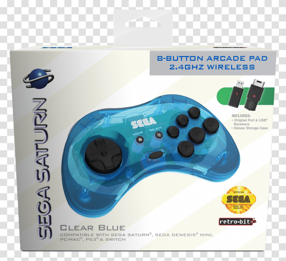 Sega Saturn 8 Button Arcade Pad Retro Bit Saturn Wireless Controller, Electronics, Joystick, Video Gaming Transparent Png