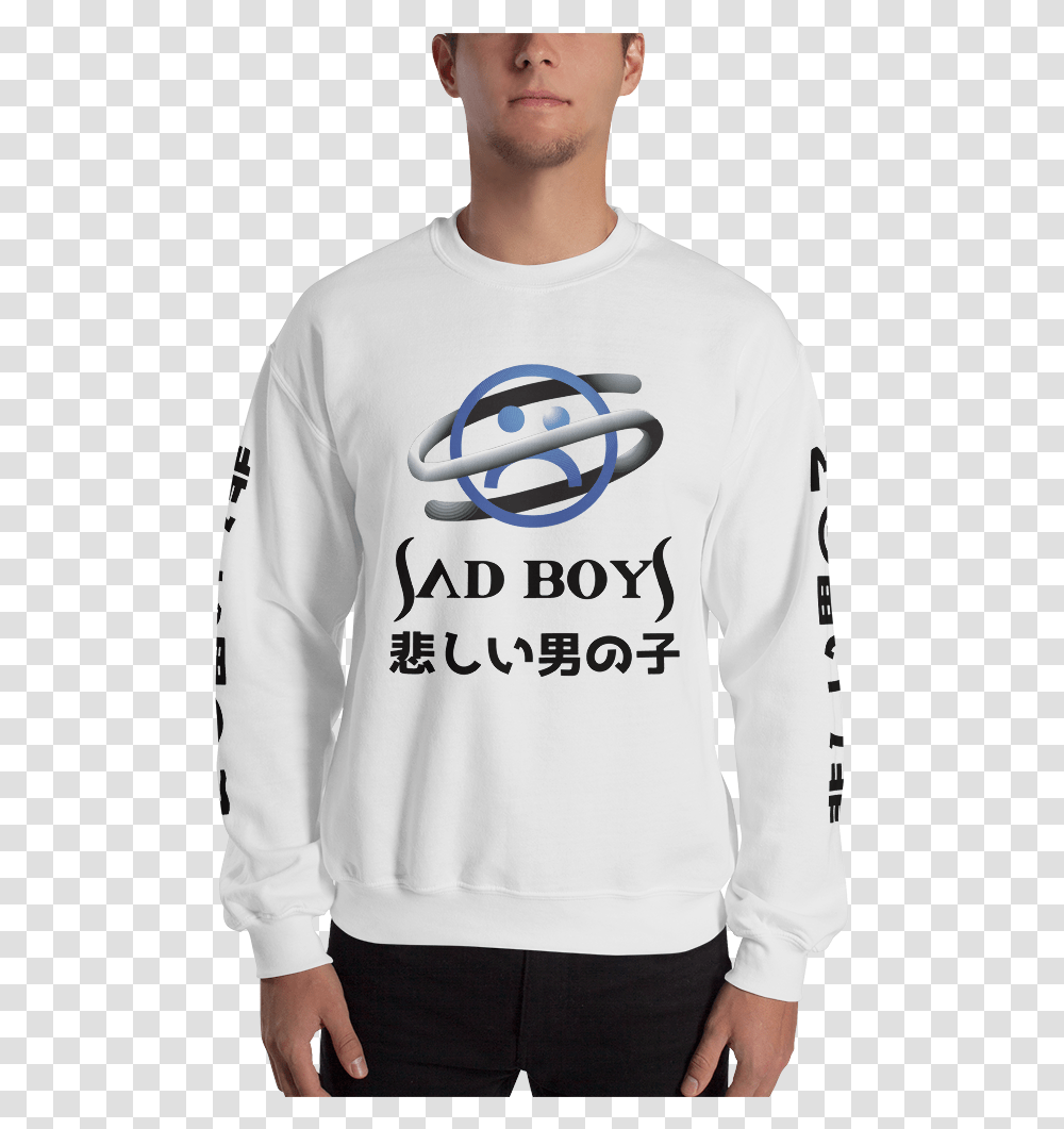 Sega Saturn Sad Boys Crew Neck Sweatshirt Gucci Brand T Shirt, Sleeve, Apparel, Long Sleeve Transparent Png