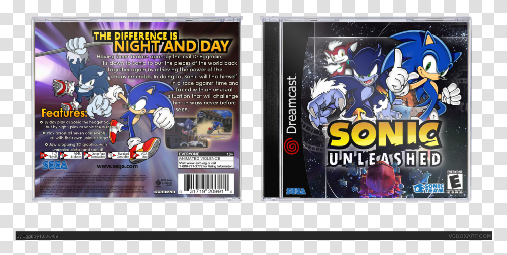 Sega Sonic Unleashed Classics Edition Xbox 360 Sonic Unleashed, Poster, Advertisement, Dvd, Disk Transparent Png