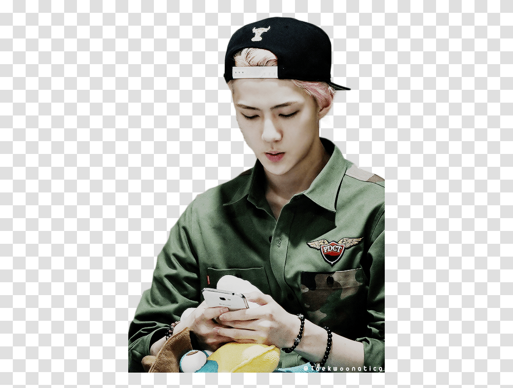 Sehun Soldier, Person, Human, Baseball Cap, Hat Transparent Png