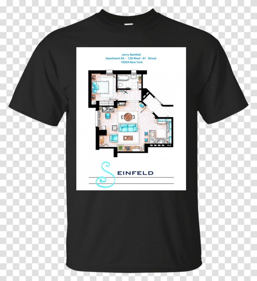 Seinfeld Apartment Floor Plan Shirts Hoodies Sweatshirts, Apparel, T-Shirt Transparent Png