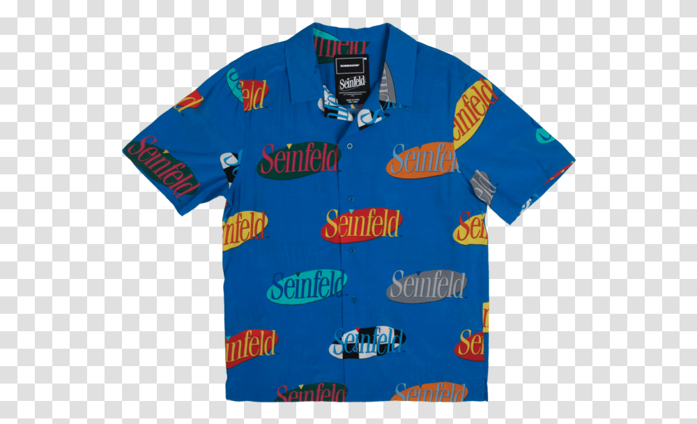 Seinfeld Logo Button Seinfeld Button Up Shirt, Clothing, Apparel, Jersey, T-Shirt Transparent Png