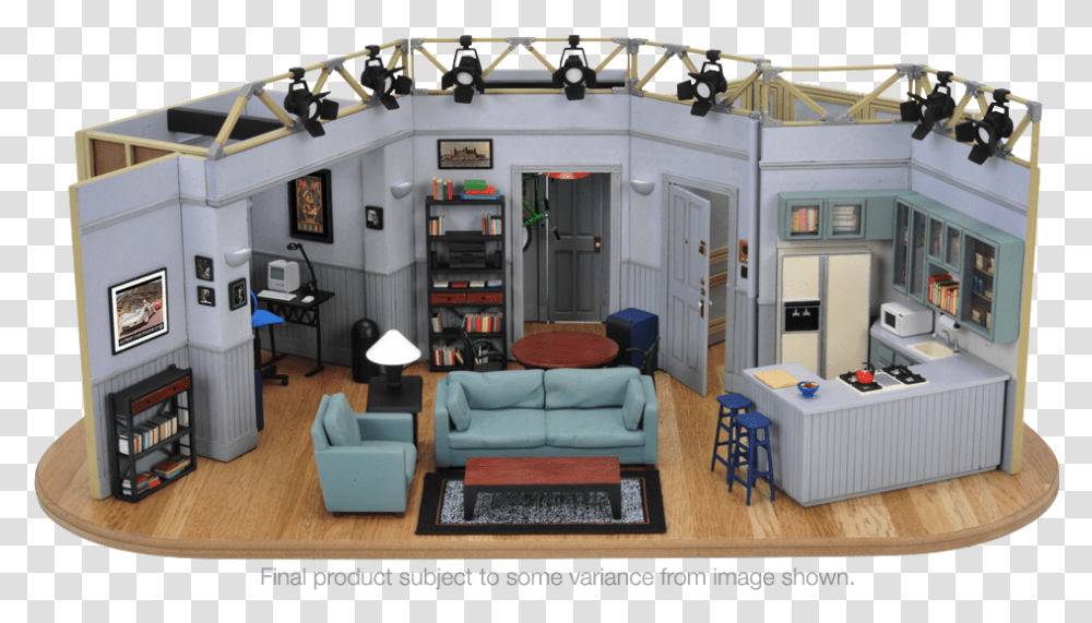 Seinfeld Set Replica, Furniture, Couch, Living Room, Indoors Transparent Png