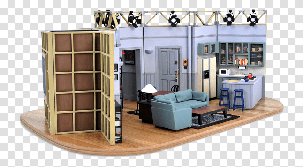 Seinfeld Set Replica Seinfeld Diorama, Furniture, Couch, Living Room, Indoors Transparent Png