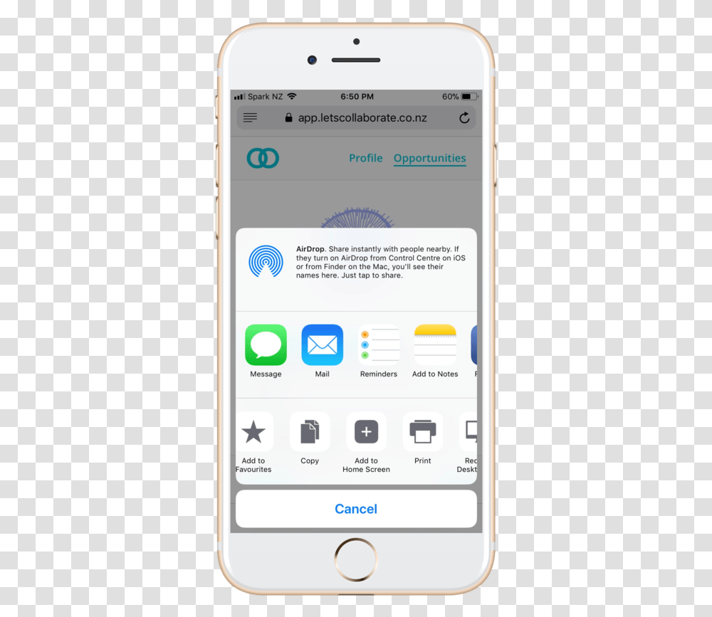 Select Add To Home Screen Share Email Ios Ipad, Mobile Phone, Electronics, Cell Phone Transparent Png